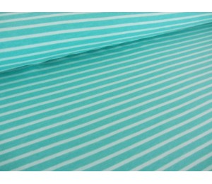 Stretchjersey Schmale Streifen dunkelmint-hellmint